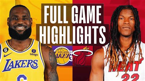 Los Angeles Lakers vs Miami Heat Full Game Highlights .